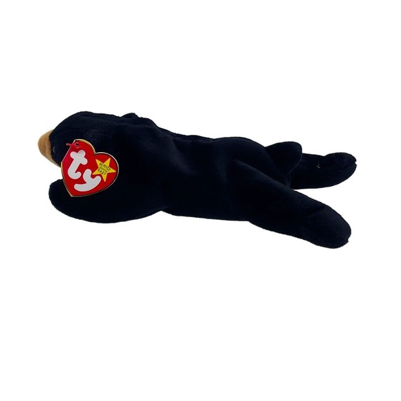 Ty Beanie Baby Babies BLACKIE The Black Bear Original Vintage Plush Stuffed Toy - Picture 2 of 11